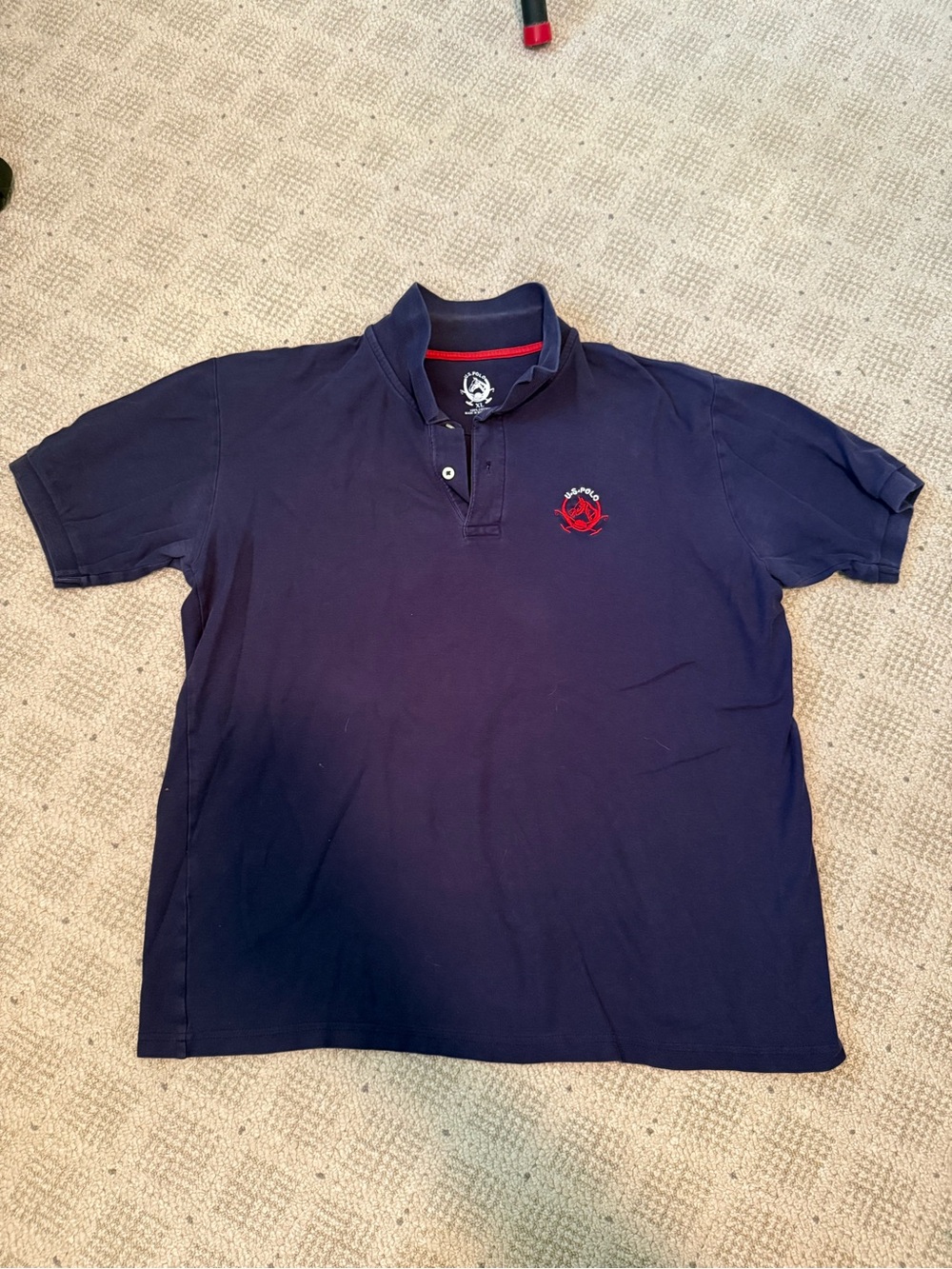 U.S. Polo Assn. Navy Polo with Red Crest